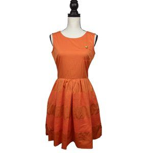 Cremieux Orange Fit and Flare Party Dress Sz 2